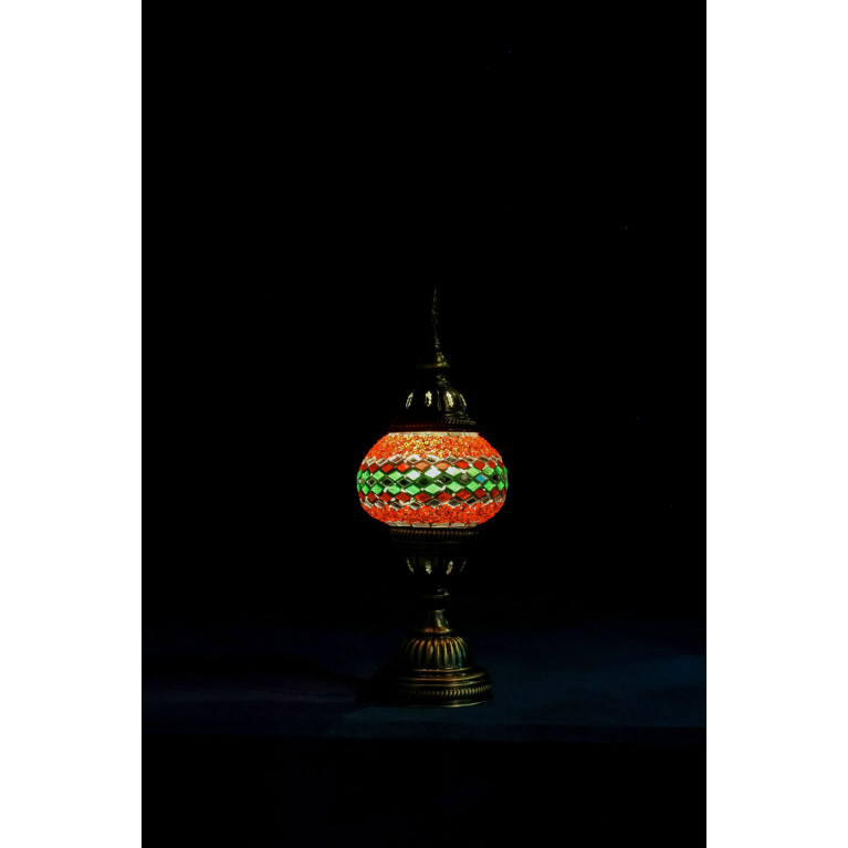Table lamp, red mosaic